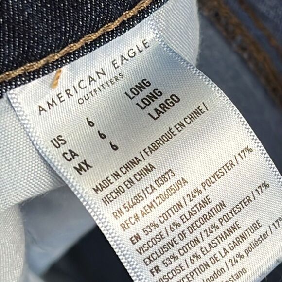 American Eagle ladies next level stretch Hi-rise Jeggings jeans size 6 Long - Picture 6 of 11